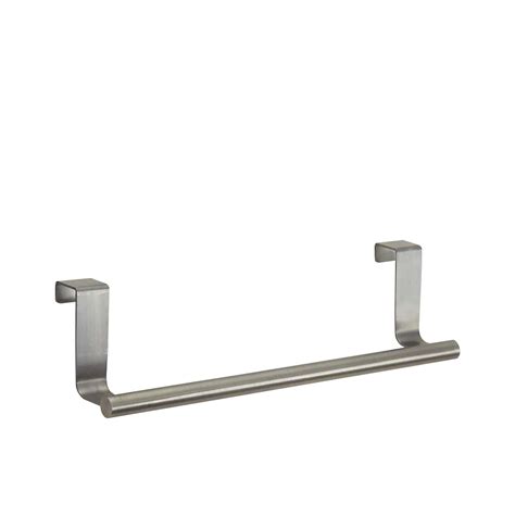 idesign forma over the cabinet towel bar in stainless steel|over the cabinet towel stand.